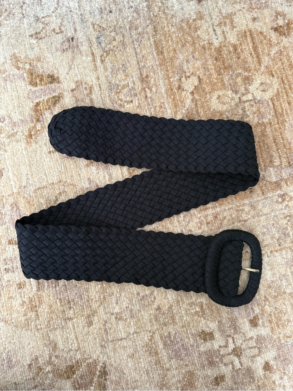 Lilly Pulitzer Black Woven Elastic Belt